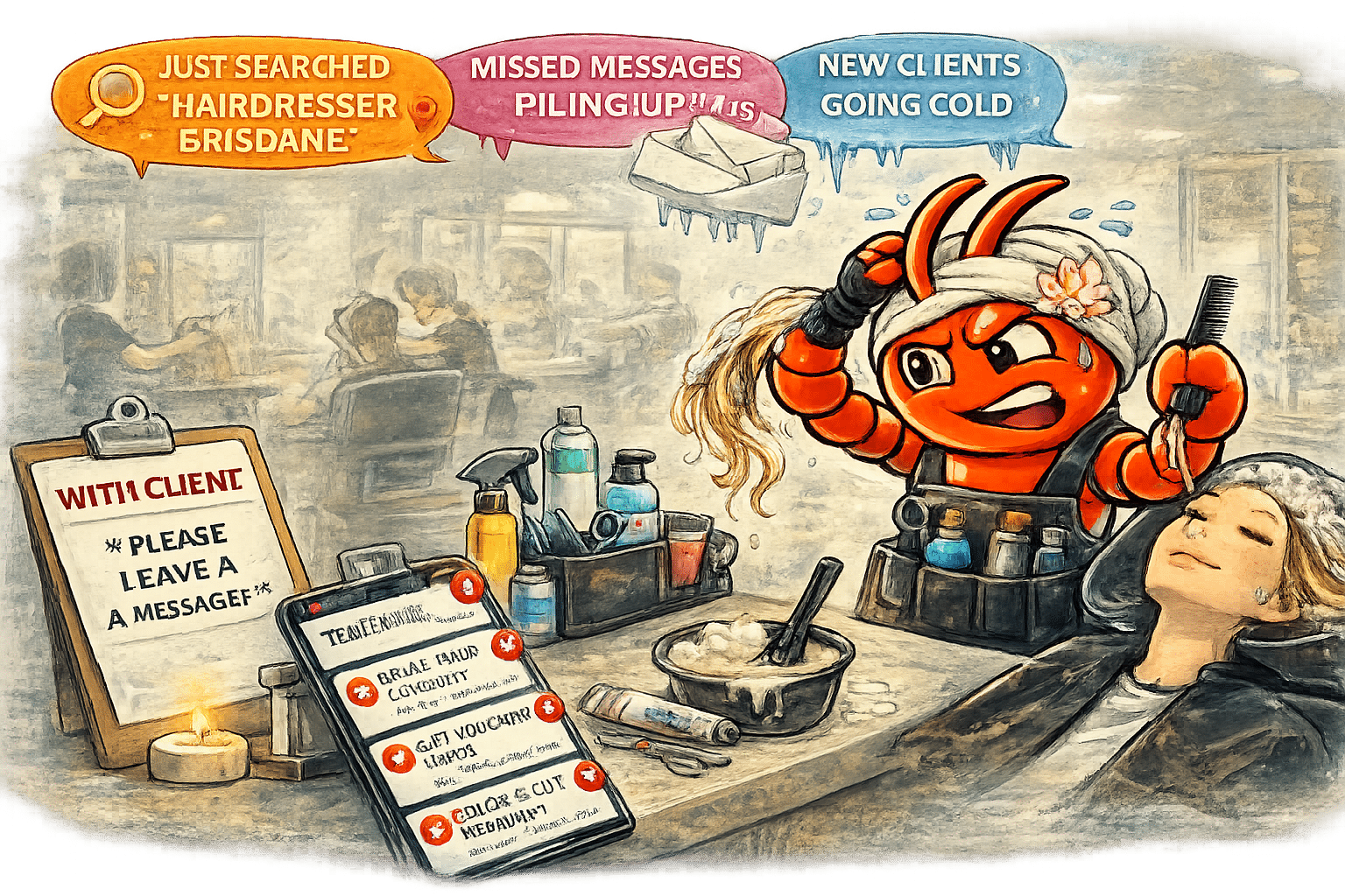 AI agents for Darwin hair salons - New Client Enquiries Go Cold While You&rsquo;re Behind the Chair