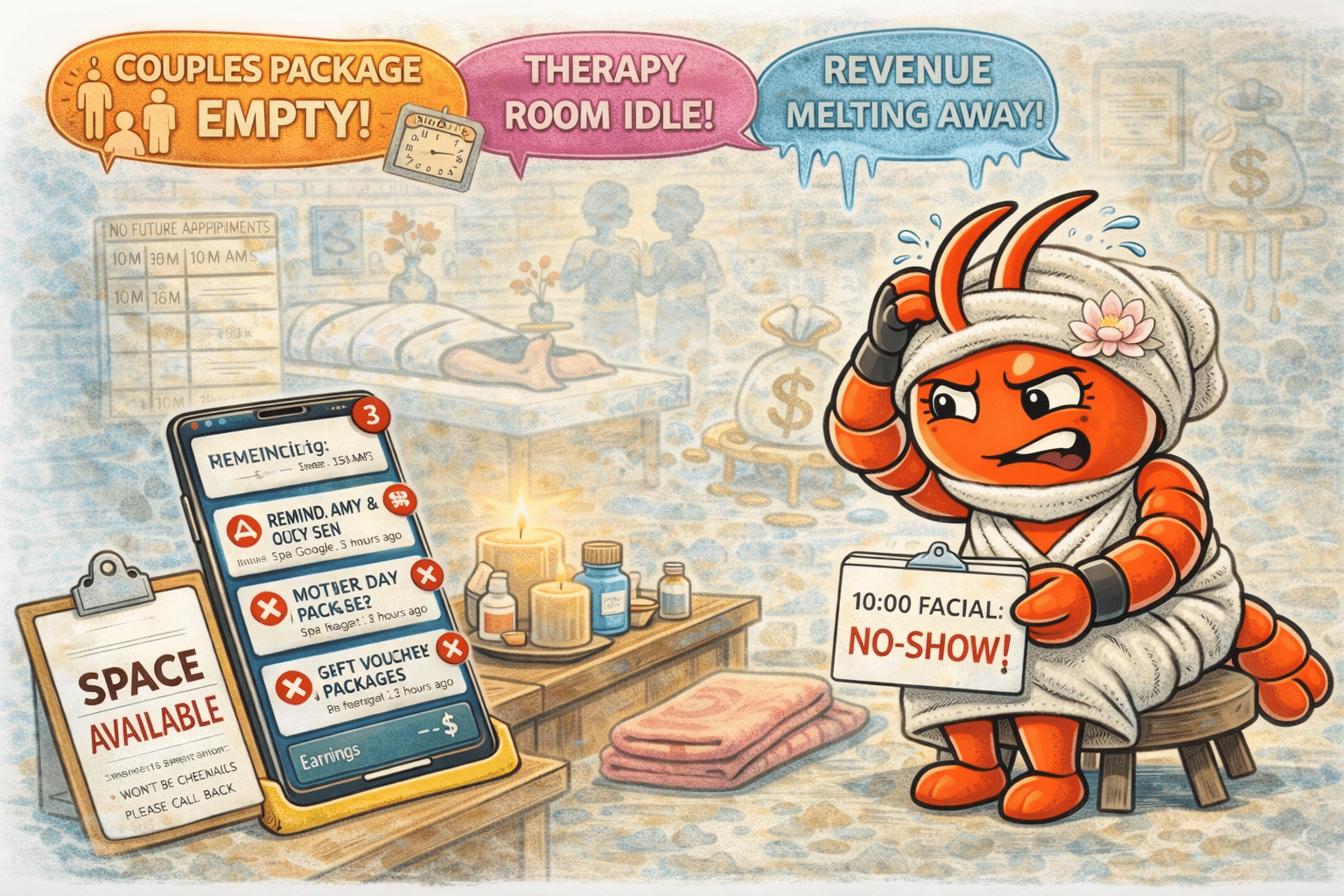 AI agents for Darwin day spas - No-Shows Cost You Therapist Time and Revenue