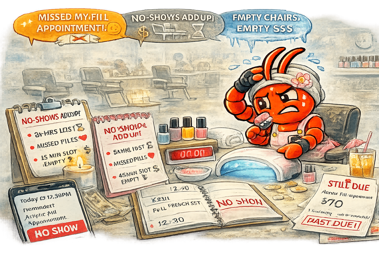AI agents for Darwin nail salons - No-Shows and Missed Fills Cost You Chair Time