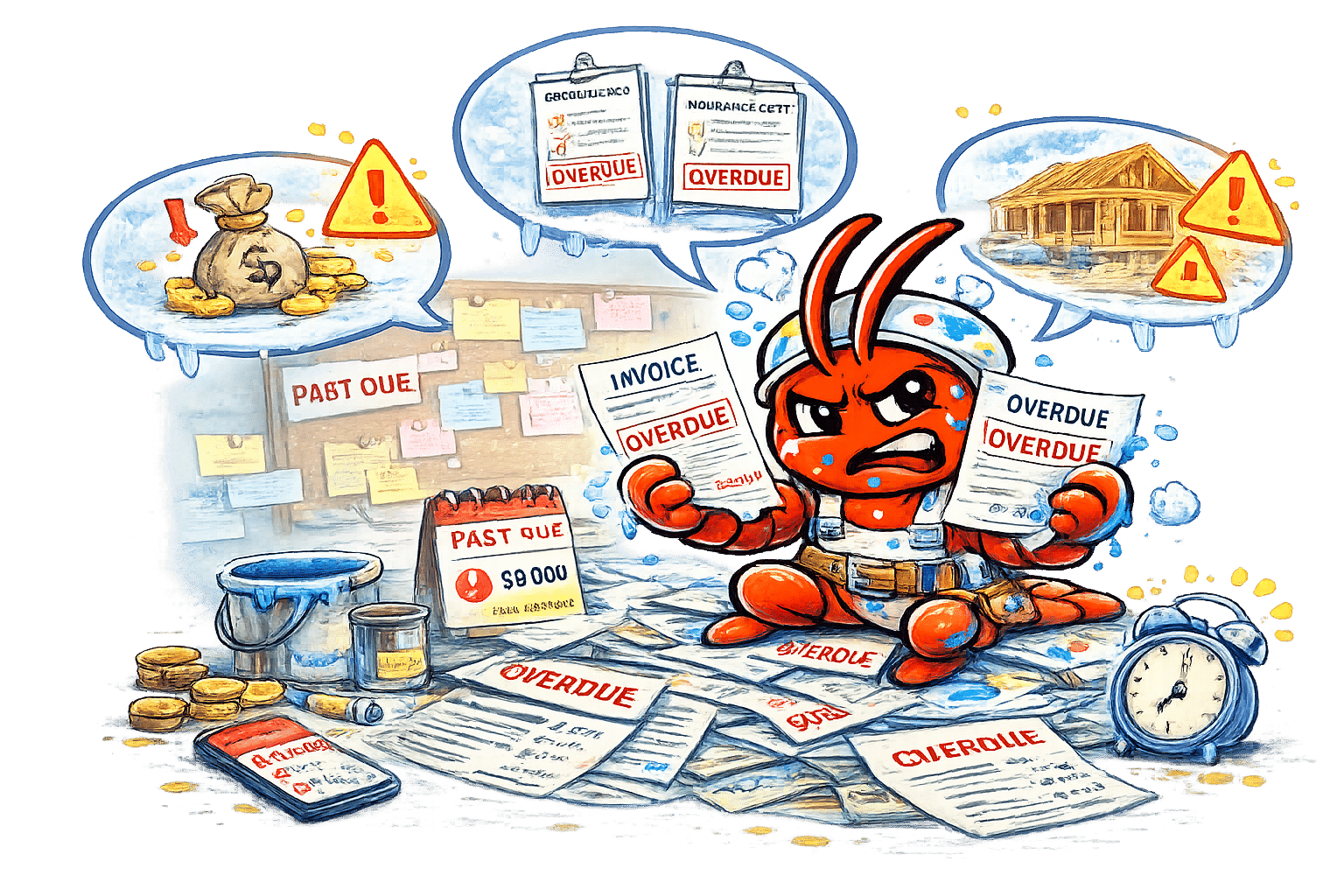 AI agents for Darwin painters - Unpaid Invoices Stack Up